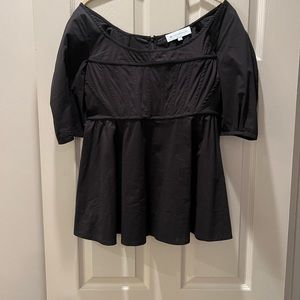 Tuckernuck black peplum corseted top, size large.
